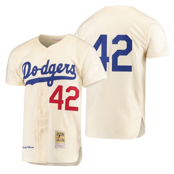 Mitchell & Ness Other - New Mitchell & Ness LA Dodgers Jackie Robinson Jersey Multiple Sizes White